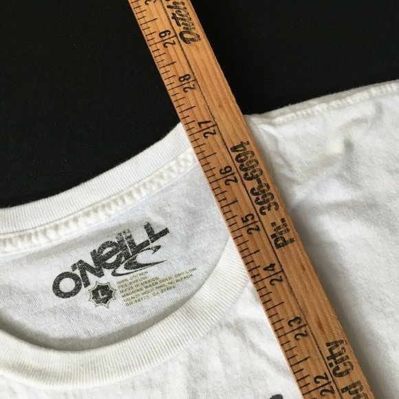 #87 O'Neill Co Short Sleeve White T-Shirt Men's L Crew-Neck Standard Fit Cotton - Picture 3 of 8